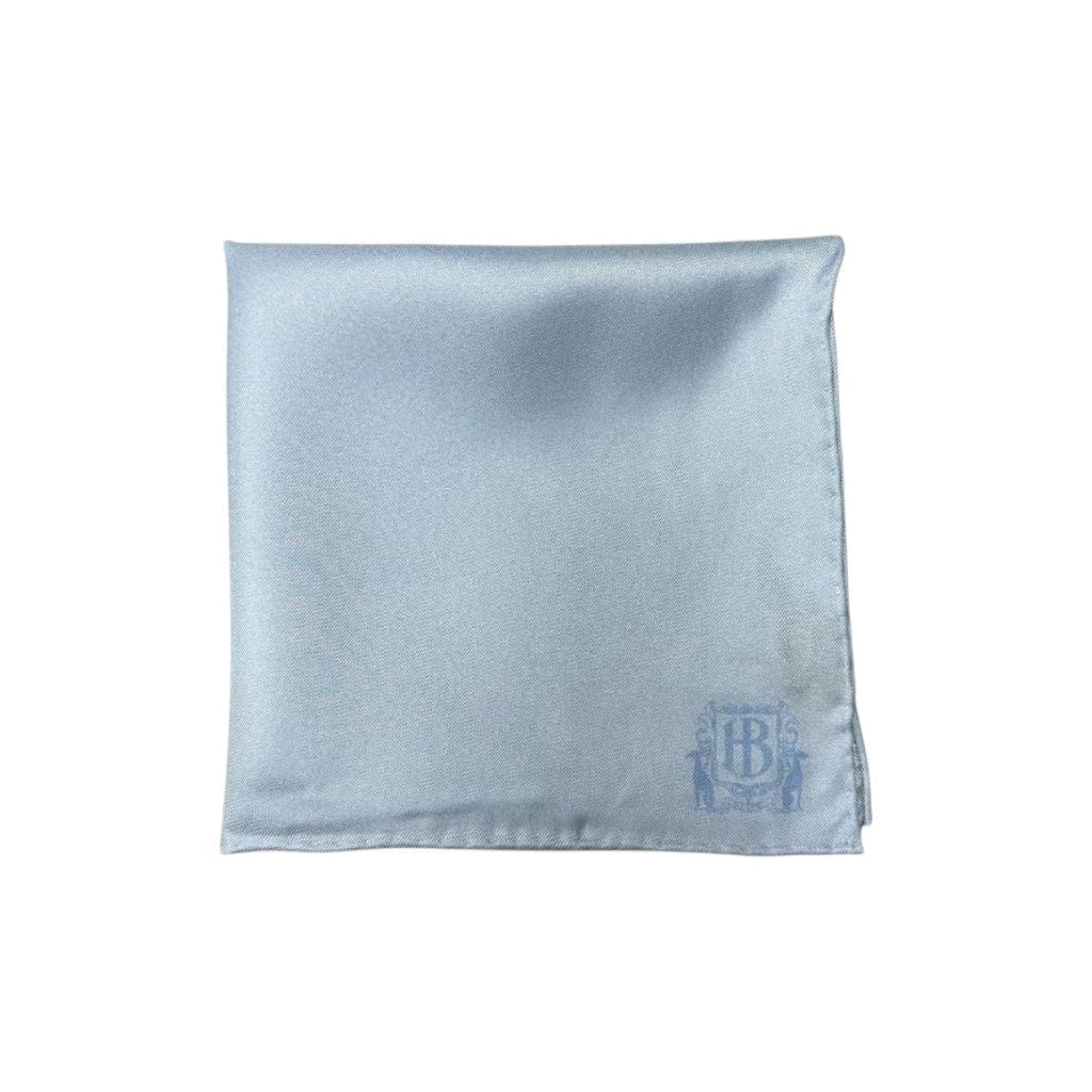 HENRY BUCKS Plain Crest Pocket Square SKY - Henry Bucks
