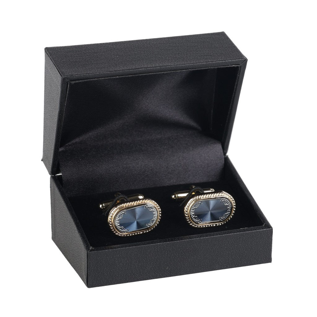 HENRY BUCKS Square Striped Cufflink SILVER - Henry Bucks