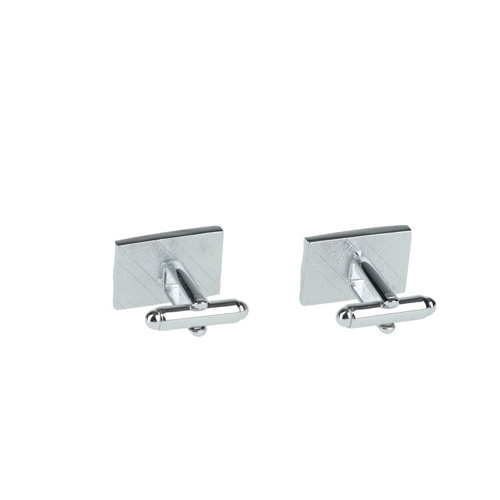 HENRY BUCKS Square Striped Cufflink SILVER - Henry Bucks