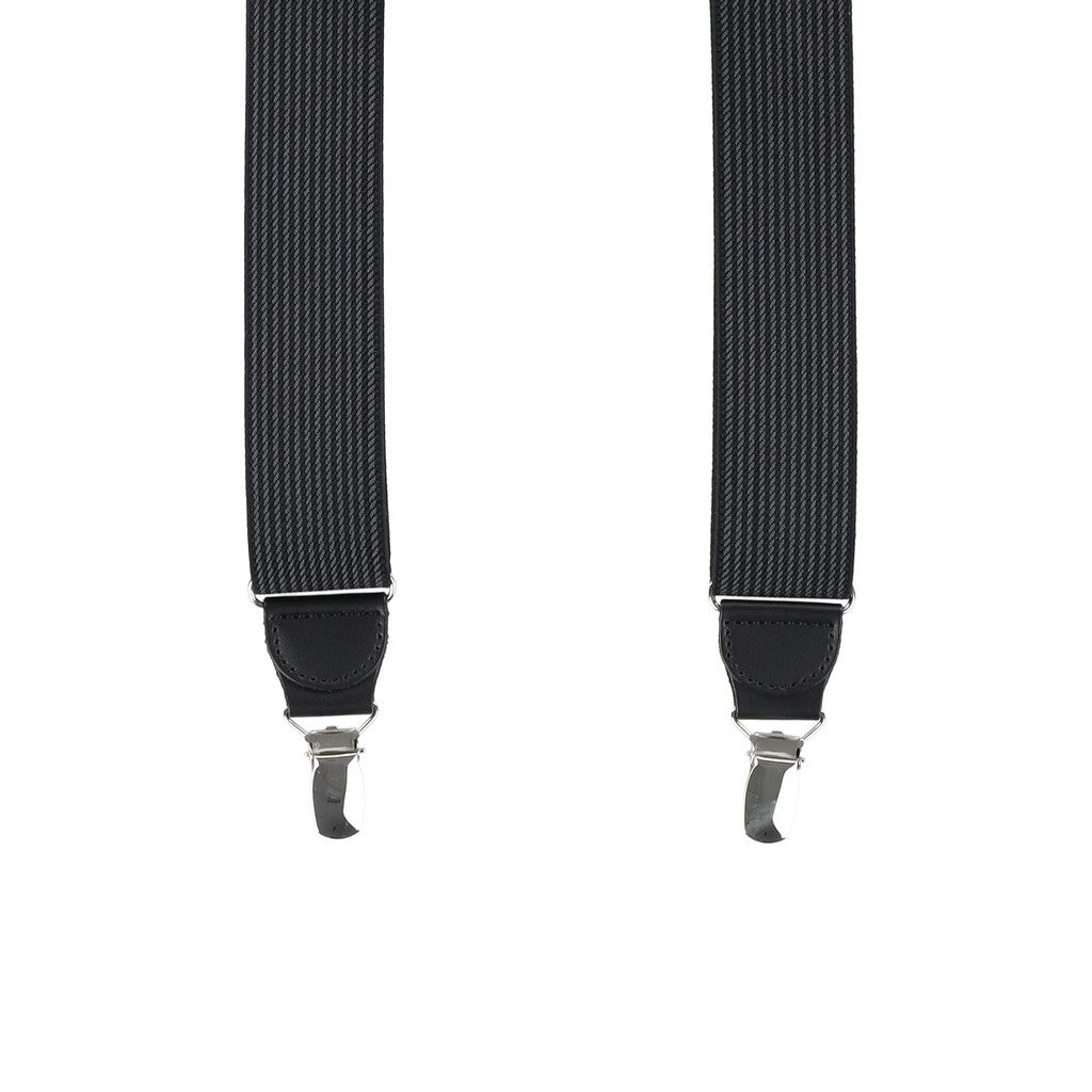 HENRY BUCKS Stripe Suspender BLACK - Henry Bucks