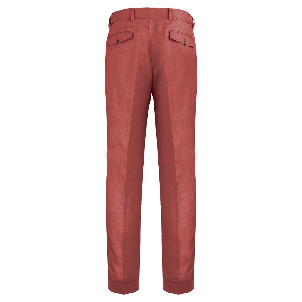 HENRY Linen Pleat Front Trousers CINNAMON - Henry Bucks