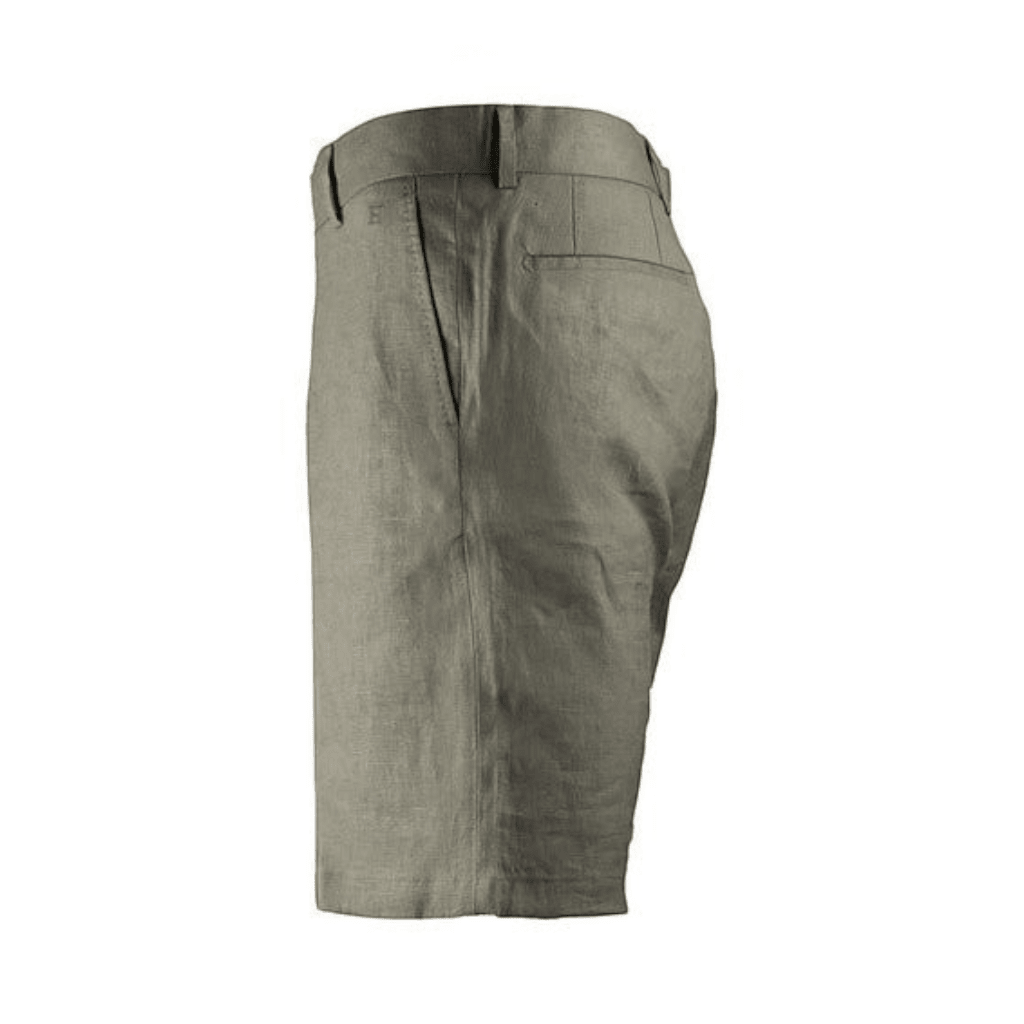 HENRY Linen Tailored Shorts OLIVE - Henry Bucks