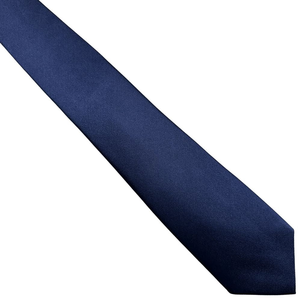 HENRY Plain 8cm Silk Tie NAVY - Henry Bucks