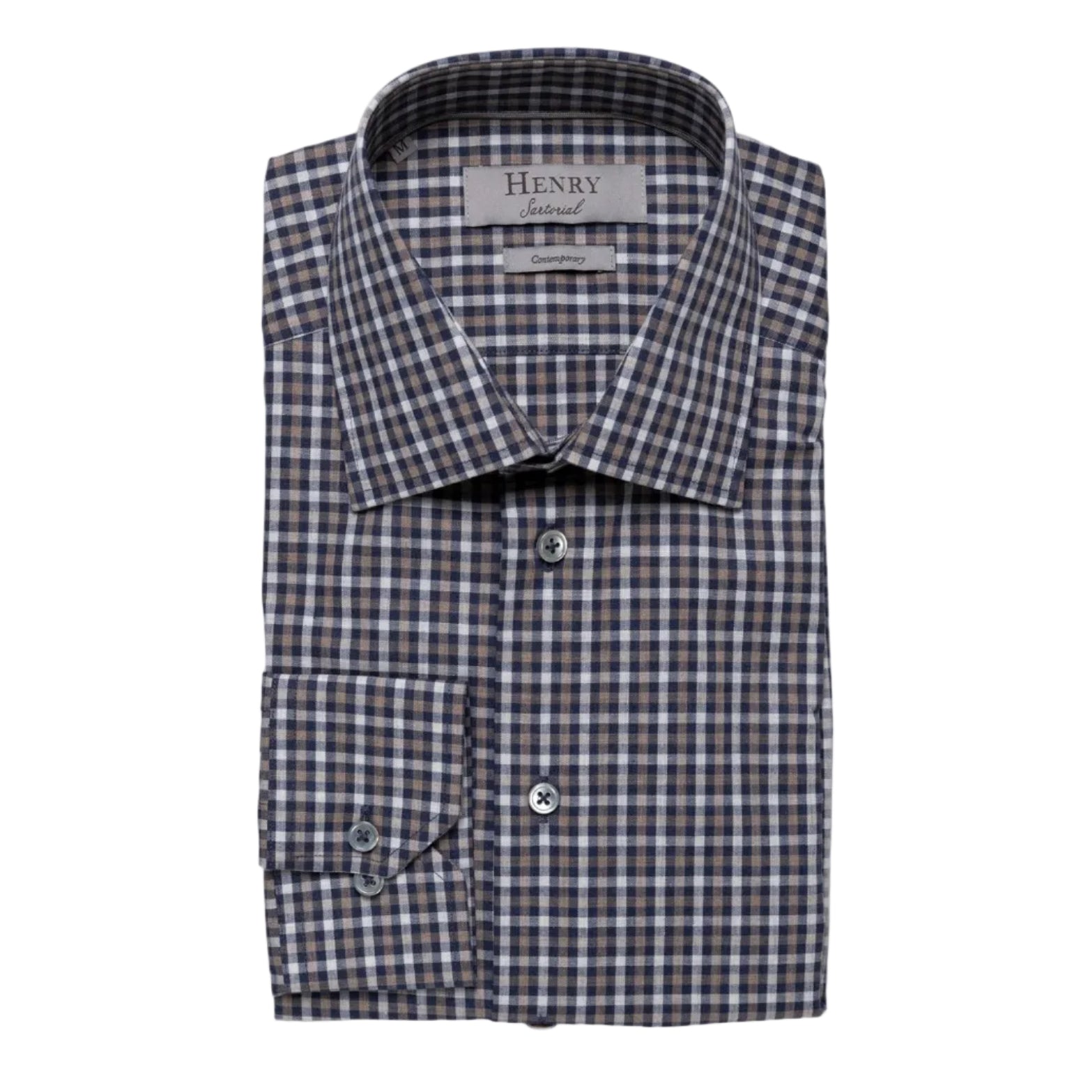 HENRY SARTORIAL Casual Check Shirt BLACK MULTI - Henry BucksShirts38SS230120 - BLKMLTI - 38/S