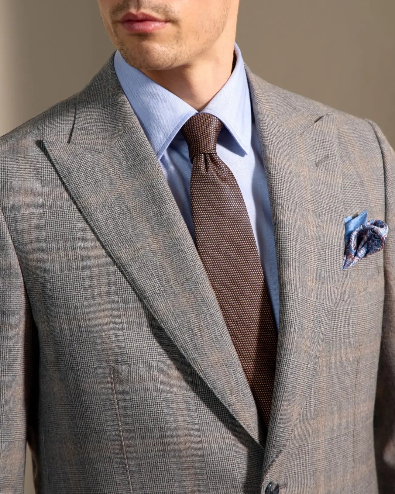 HENRY SARTORIAL Easy Care Contemporary Cotton Shirt BLUE - Henry Bucks
