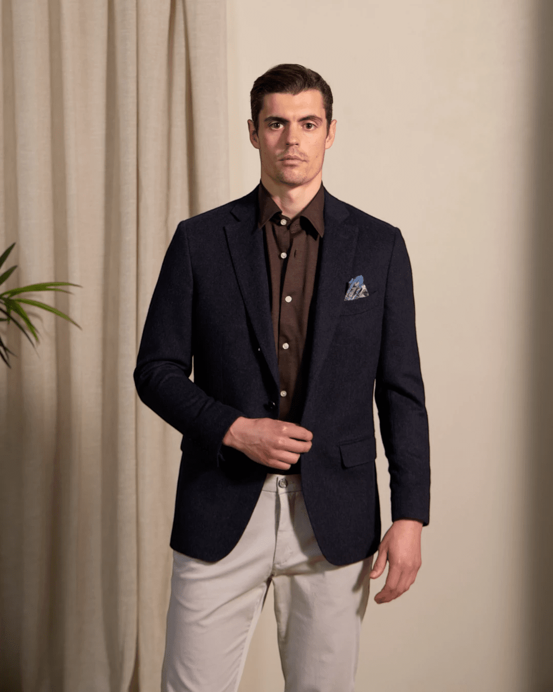 HENRY SARTORIAL Fashion Cotton Birdseye Shirt CHOCOLATE - Henry Bucks