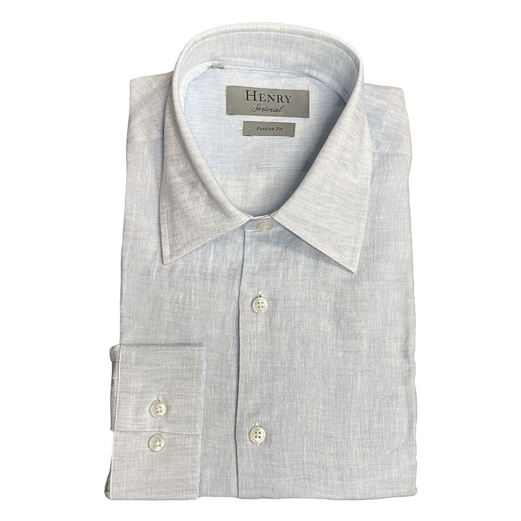HENRY SARTORIAL Fashion Soft Linen Shirt SKY - Henry Bucks