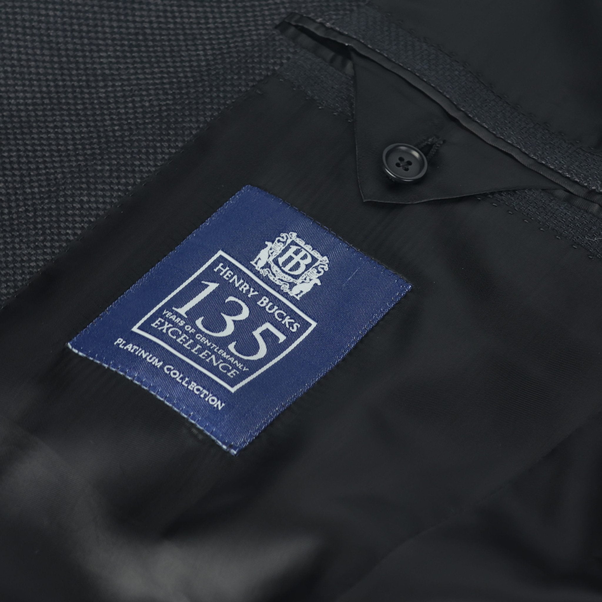 HENRY SARTORIAL HERITAGE 135 Year Platinum Blazer BLACK - Henry Bucks