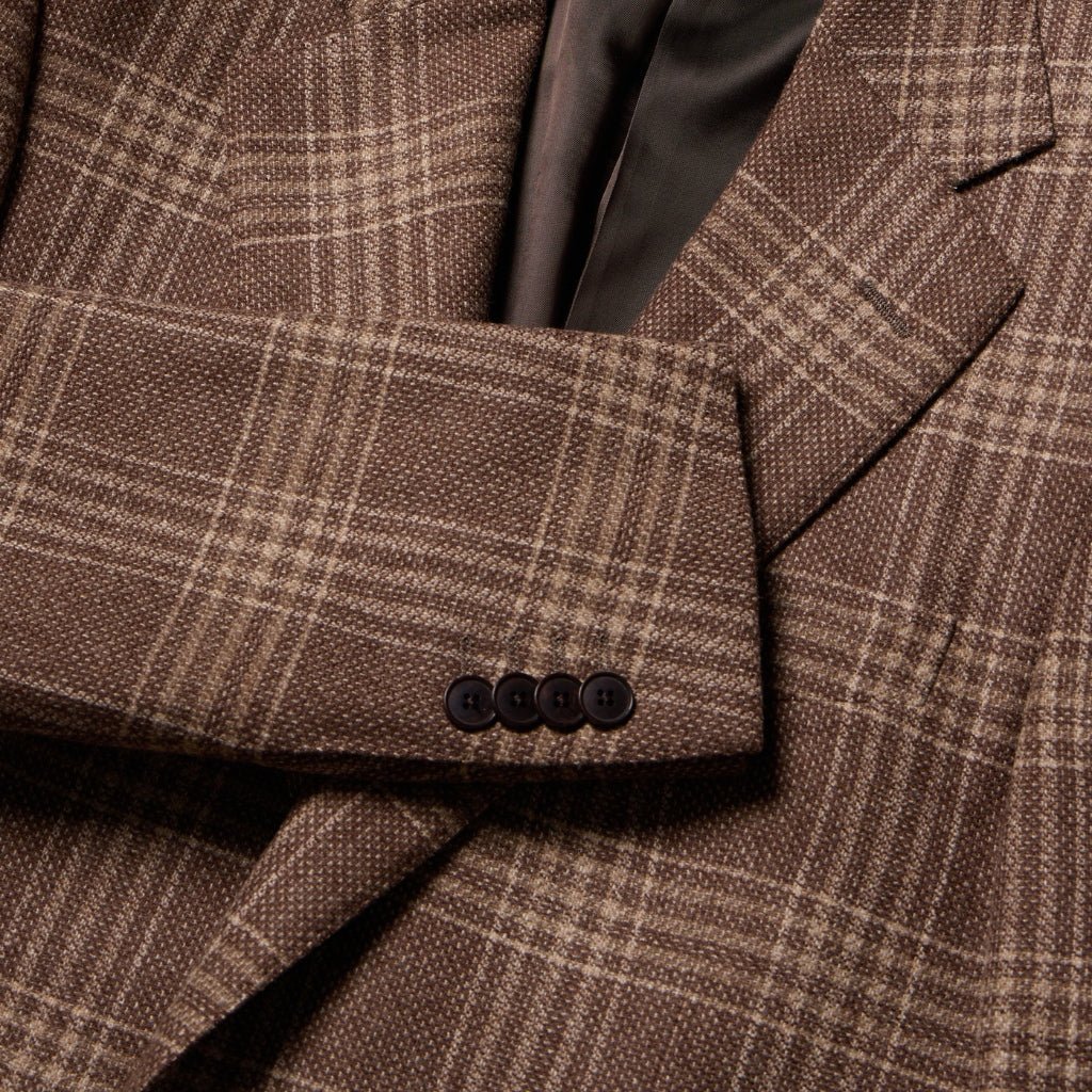 HENRY SARTORIAL HERITAGE Check Blazer BROWN CHECK REG - Henry Bucks