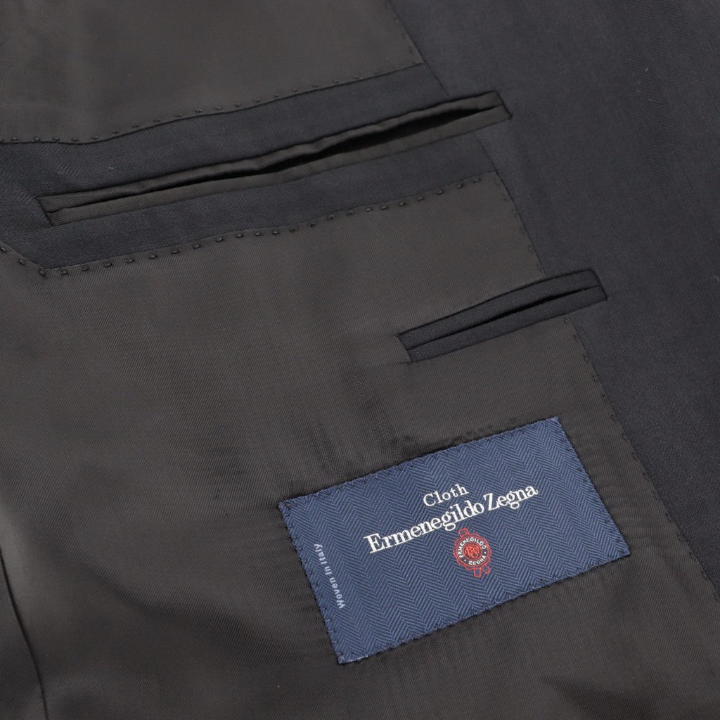 HENRY SARTORIAL HERITAGE Herringbone Wool Business Suit BLACK REG - Henry Bucks