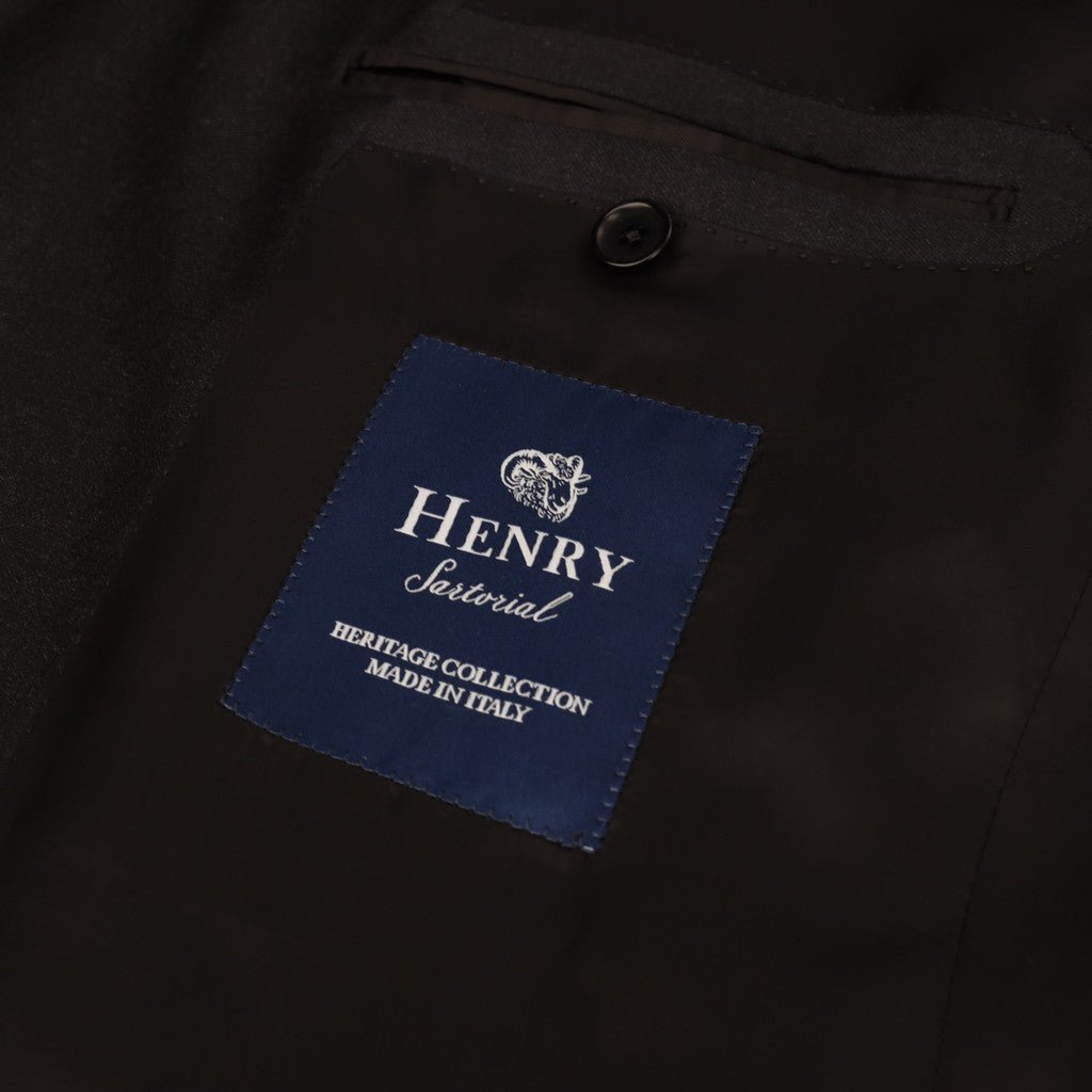 HENRY SARTORIAL HERITAGE Twill Wool Buiness Suit CHARCOAL REG - Henry Bucks