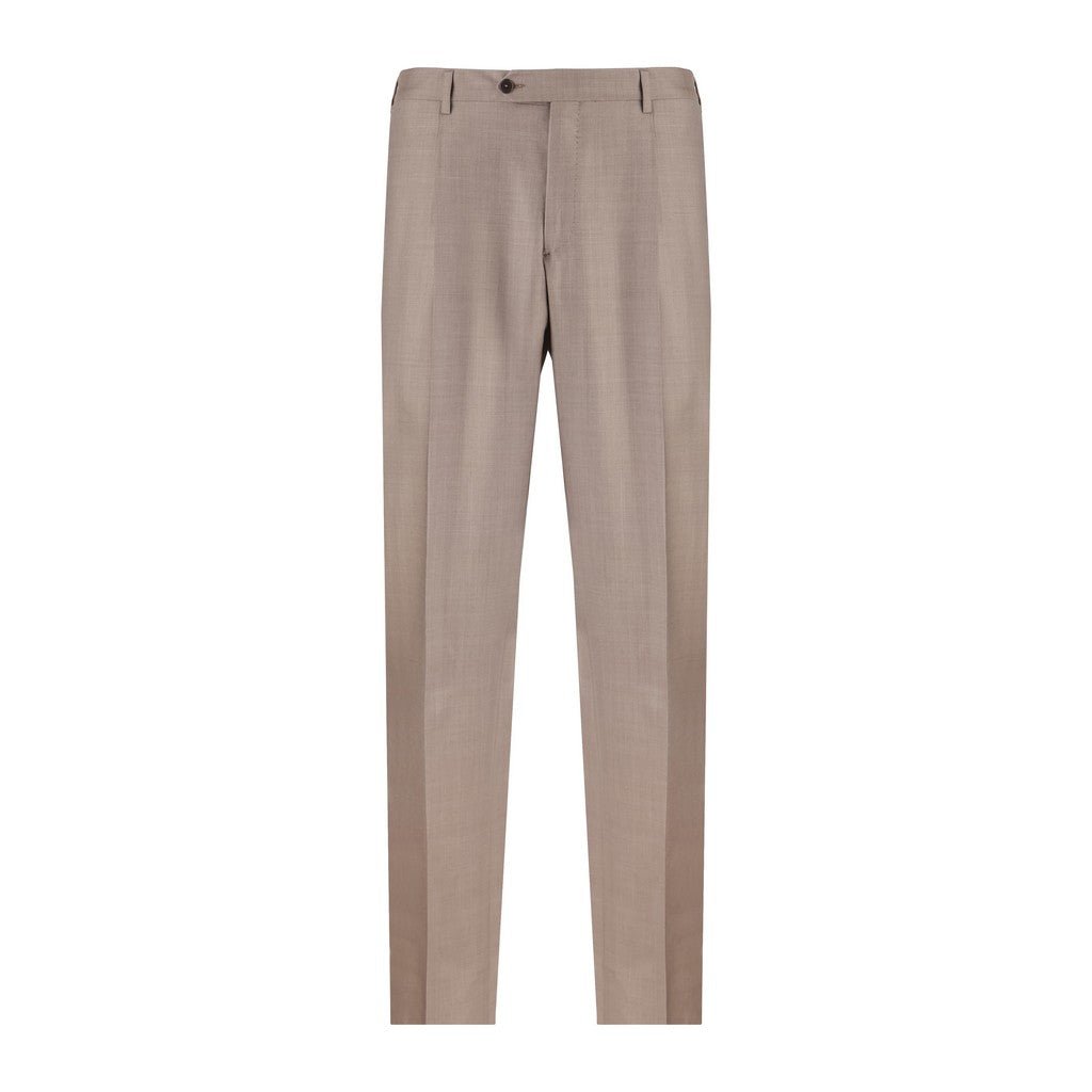 HENRY SARTORIAL HERITAGE Zegna Trofeo Wool Trouser BEIGE - Henry Bucks