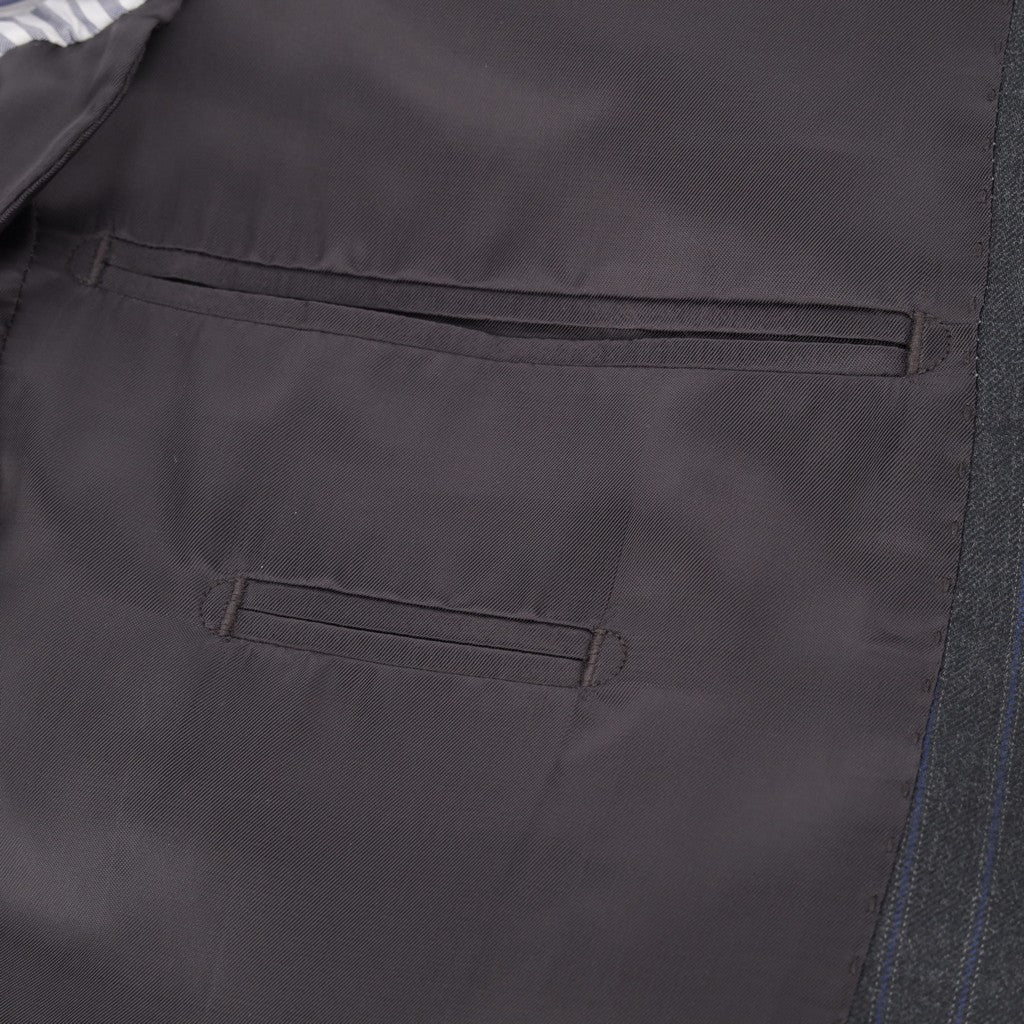 HENRY SARTORIAL Pinstripe Notch lapel Suit CHARCOAL REG - Henry Bucks