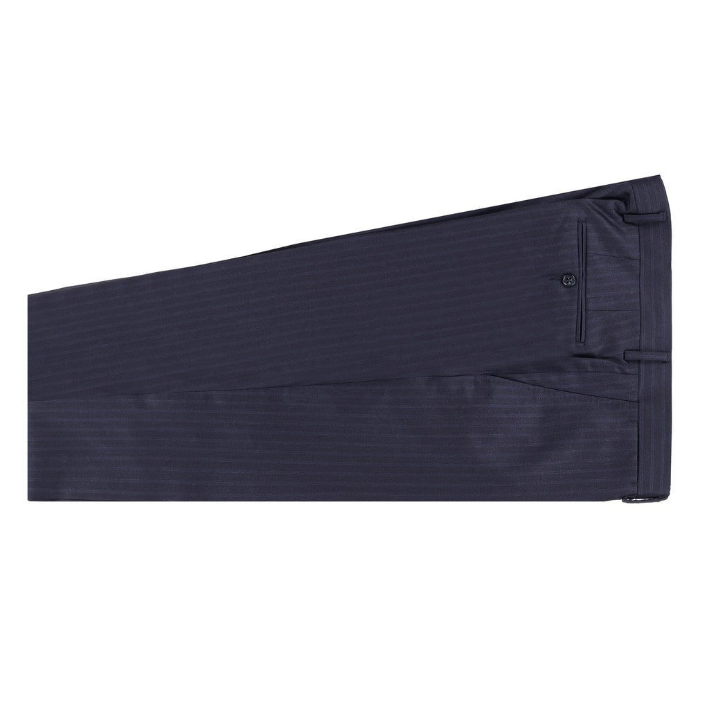 HENRY SARTORIAL Pinstripe Notch Lapel Suit NAVY REG - Henry Bucks
