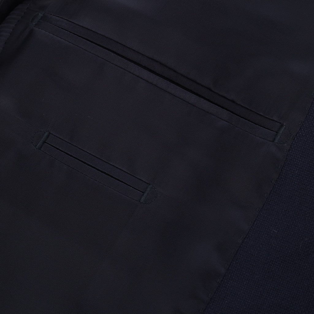 HENRY SARTORIAL Reda Wool Hopsack Blazer NAVY - Henry Bucks