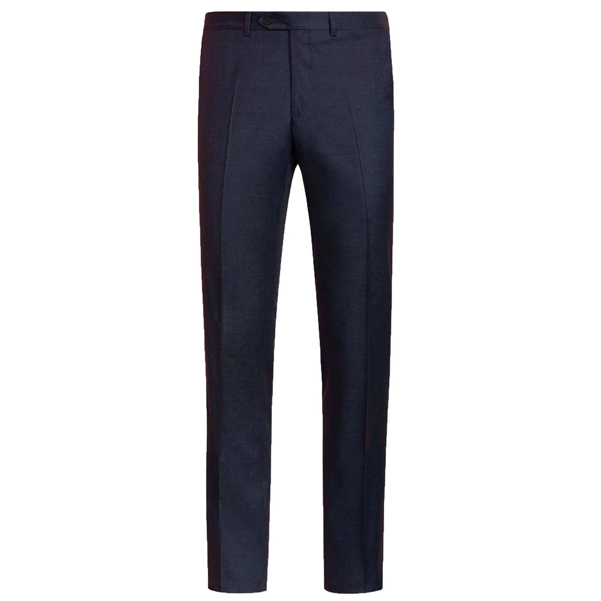 HENRY SARTORIAL Twill Wool 1 Pleat Trouser NAVY REG - Henry BucksTrouser - Formal3400637 - NAVY - R - 48