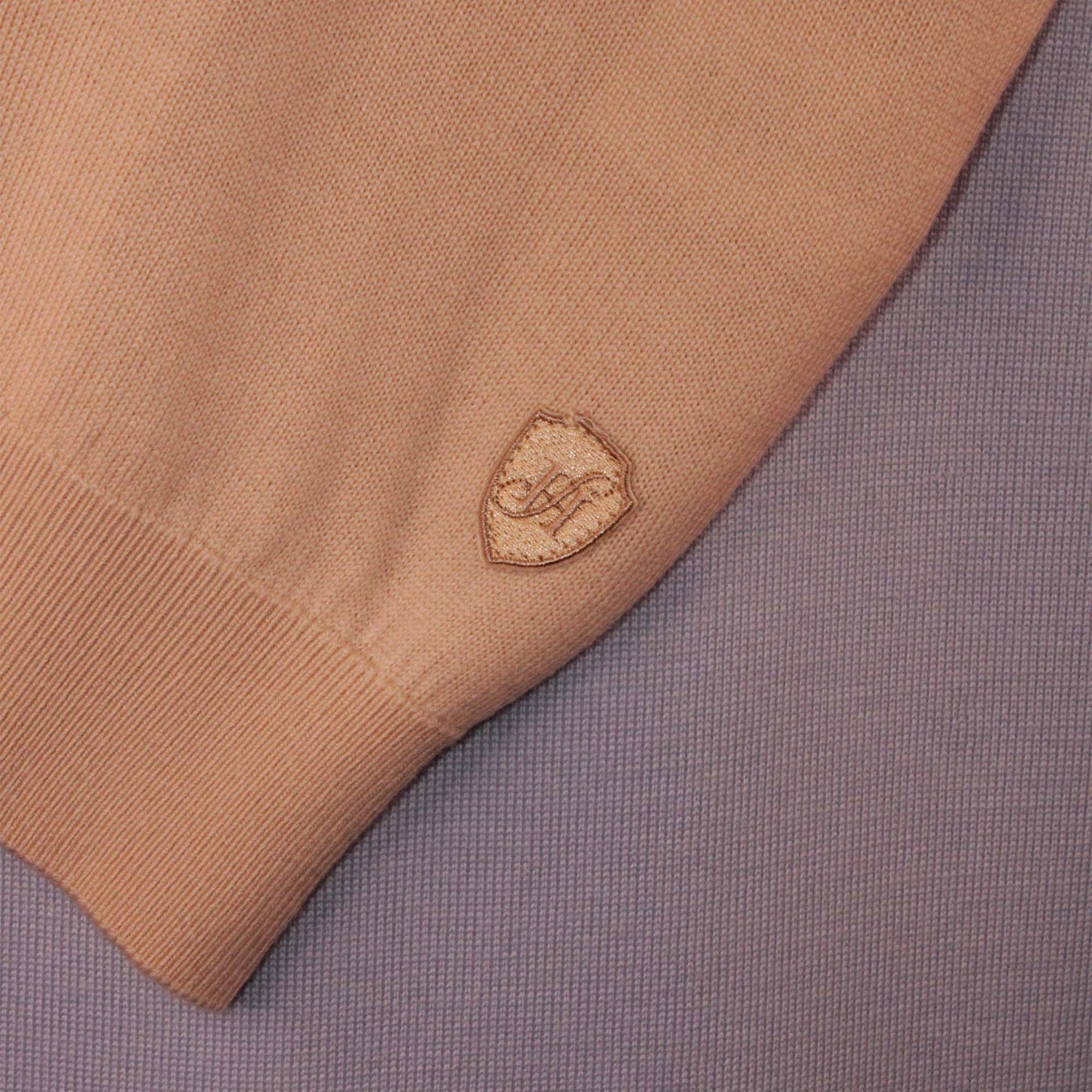 HENRY SARTORIAL V - Neck Jumper LIGHT BROWN - Henry BucksKnitwear62AW240002 - LTBR - SM