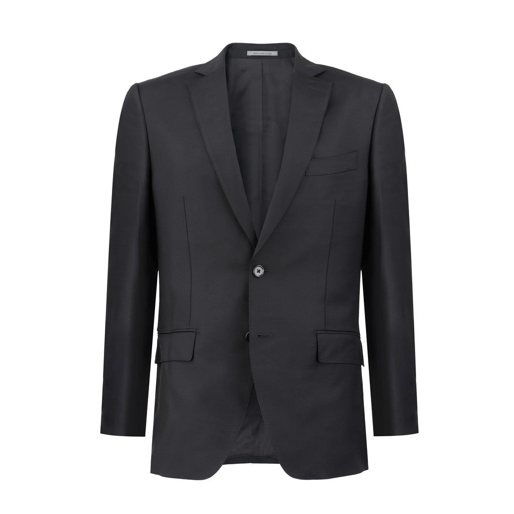 HENRY SARTORIAL VBC Merino Wool Notch Lapel Suit BLACK - Henry Bucks