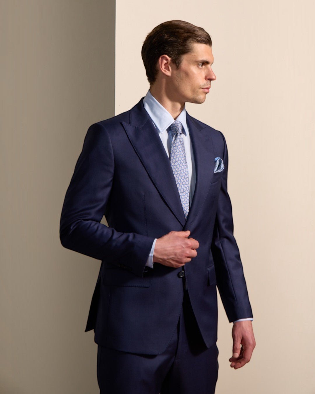 HENRY SARTORIAL VBC S110's Wool Suit NAVY - Henry Bucks