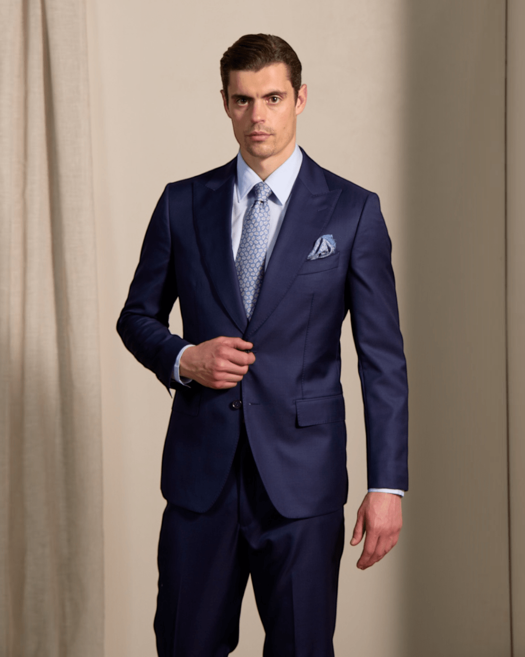 HENRY SARTORIAL VBC S110's Wool Suit NAVY - Henry Bucks