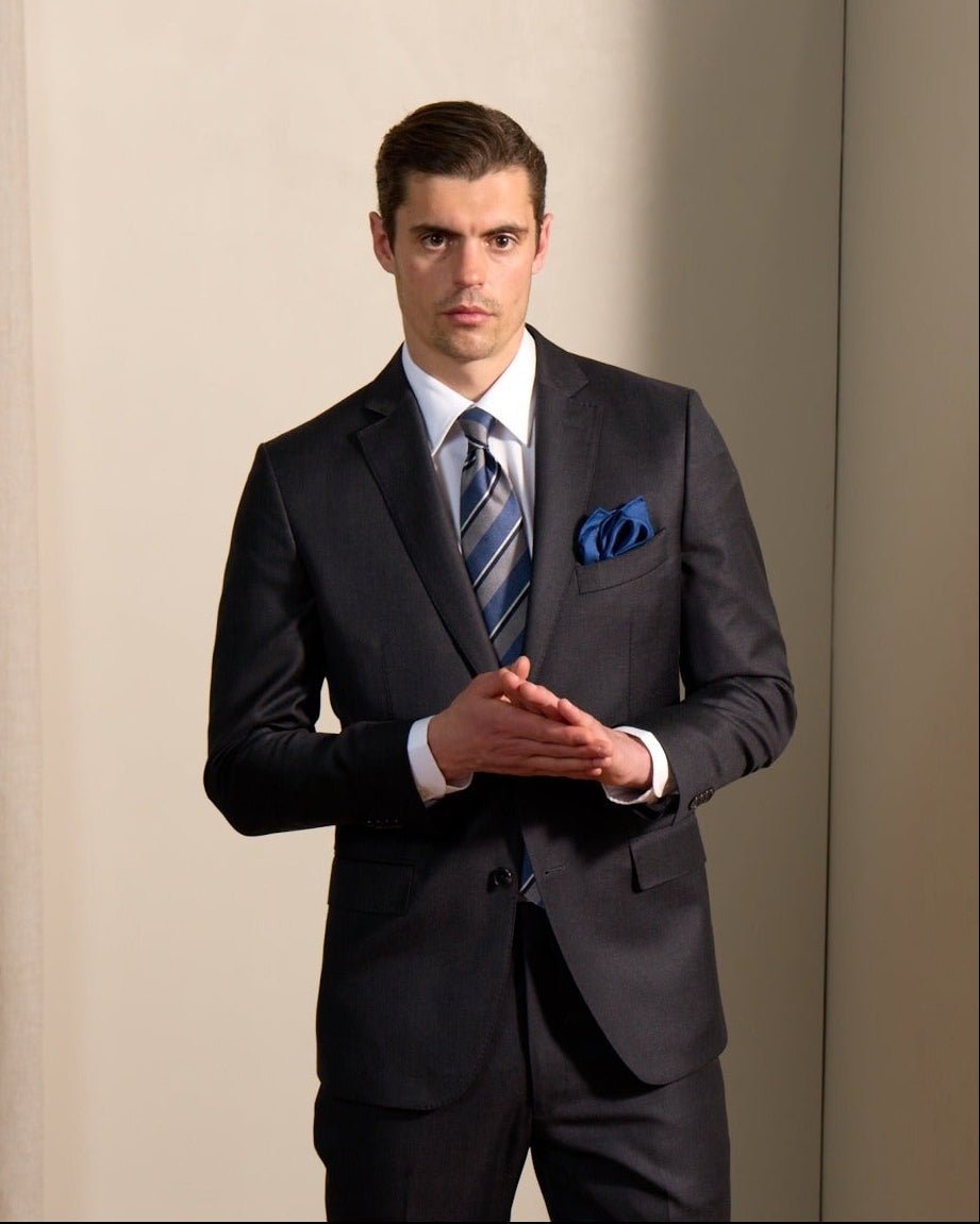 HENRY SARTORIAL VBC Wool Twill Suit CHARCOAL REG - Henry Bucks