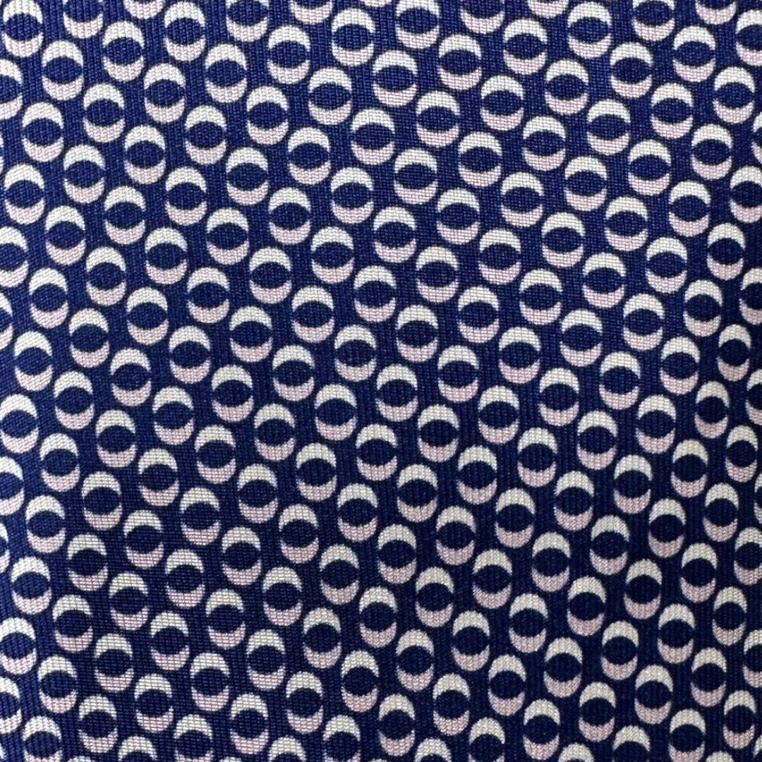 HENRY SARTORIAL X CANTINI Silk Printed Tie NAVY/PINK - Henry Bucks