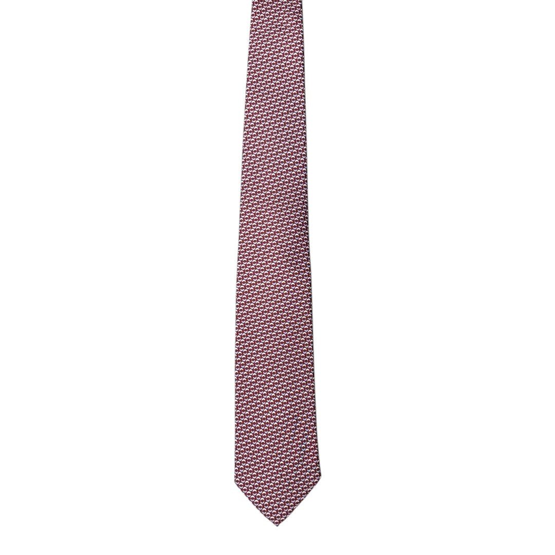 HENRY SARTORIAL X CANTINI Silk Printed Tie WINE - Henry Bucks