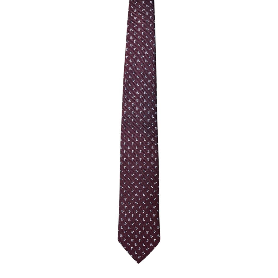 HENRY SARTORIAL X CANTINI Silk Woven Tie RED - Henry Bucks