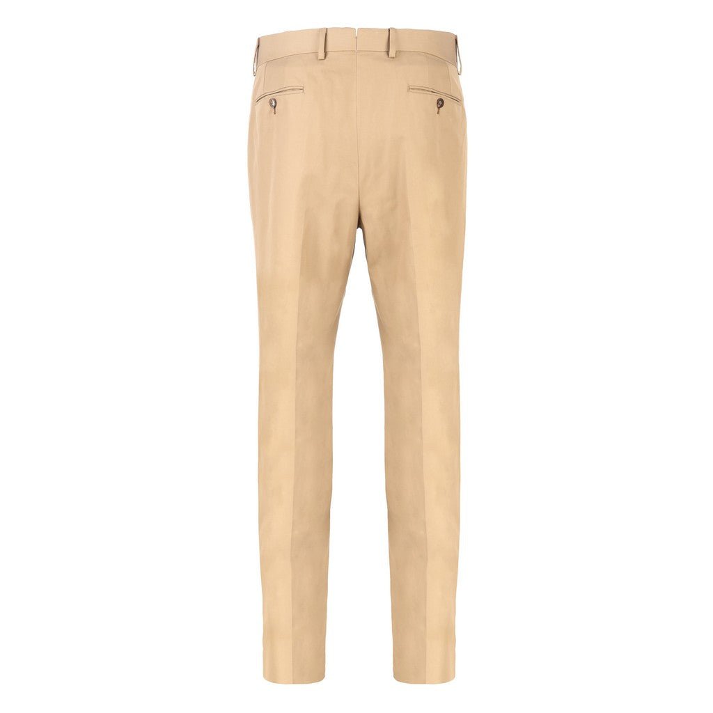 HENRY SARTORIAL X CARUSO E.Thomas Cotton Trousers TAN REG - Henry Bucks