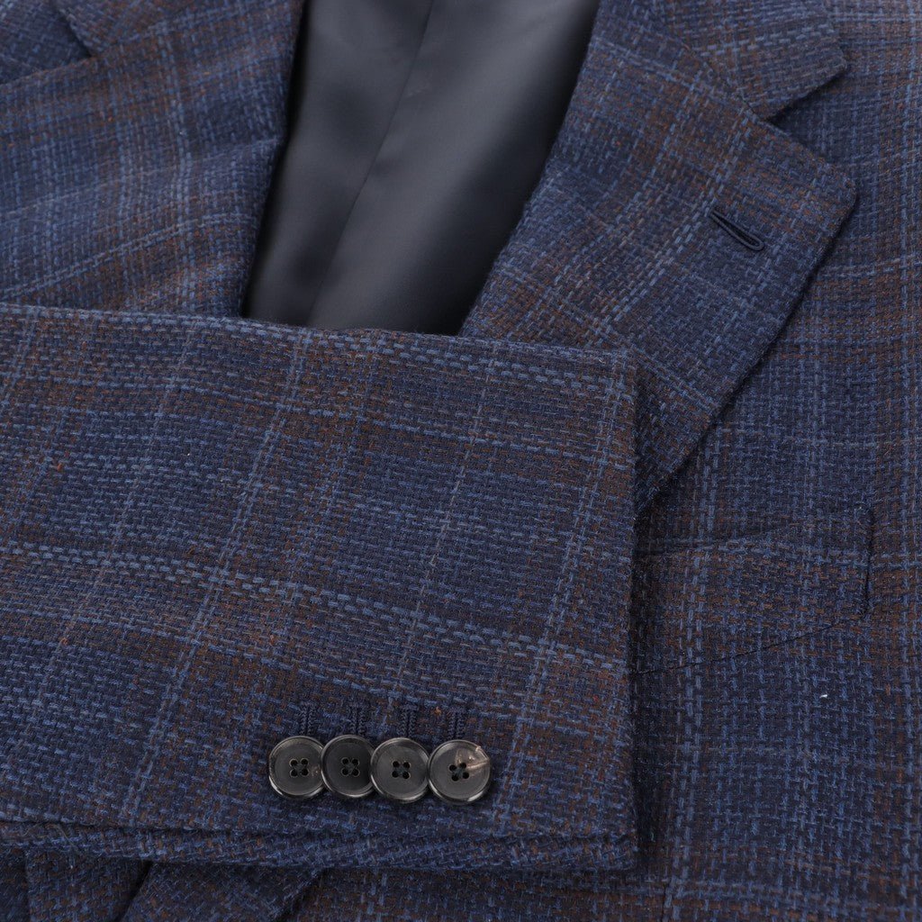 HENRY SARTORIAL x CARUSO Full Lining Check Blazer BLUE - Henry Bucks