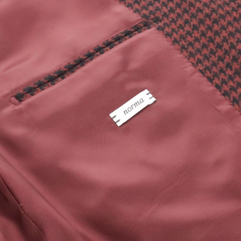 HENRY SARTORIAL x CARUSO Houndstooth Blazer WINE RED - Henry Bucks