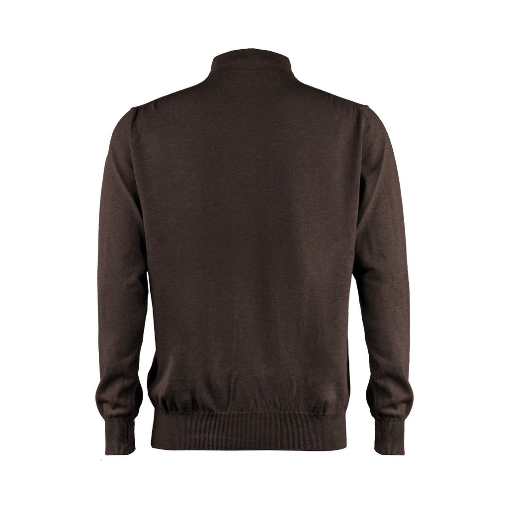 HENRY SARTORIAL X CARUSO Long Sleeve Cotton Polo TAUPE - Henry Bucks
