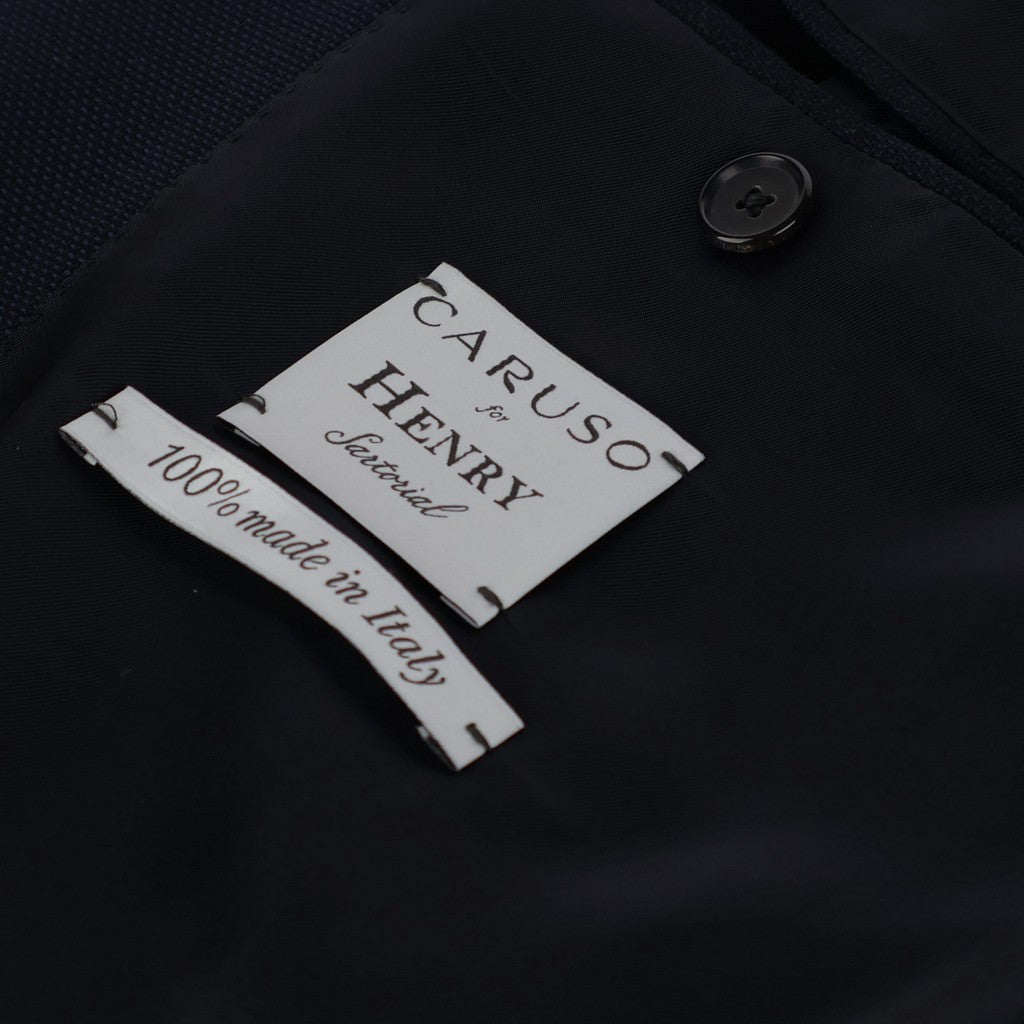 HENRY SARTORIAL X CARUSO Norma Notch Single Breasted Blazer DARK BLUE - Henry Bucks