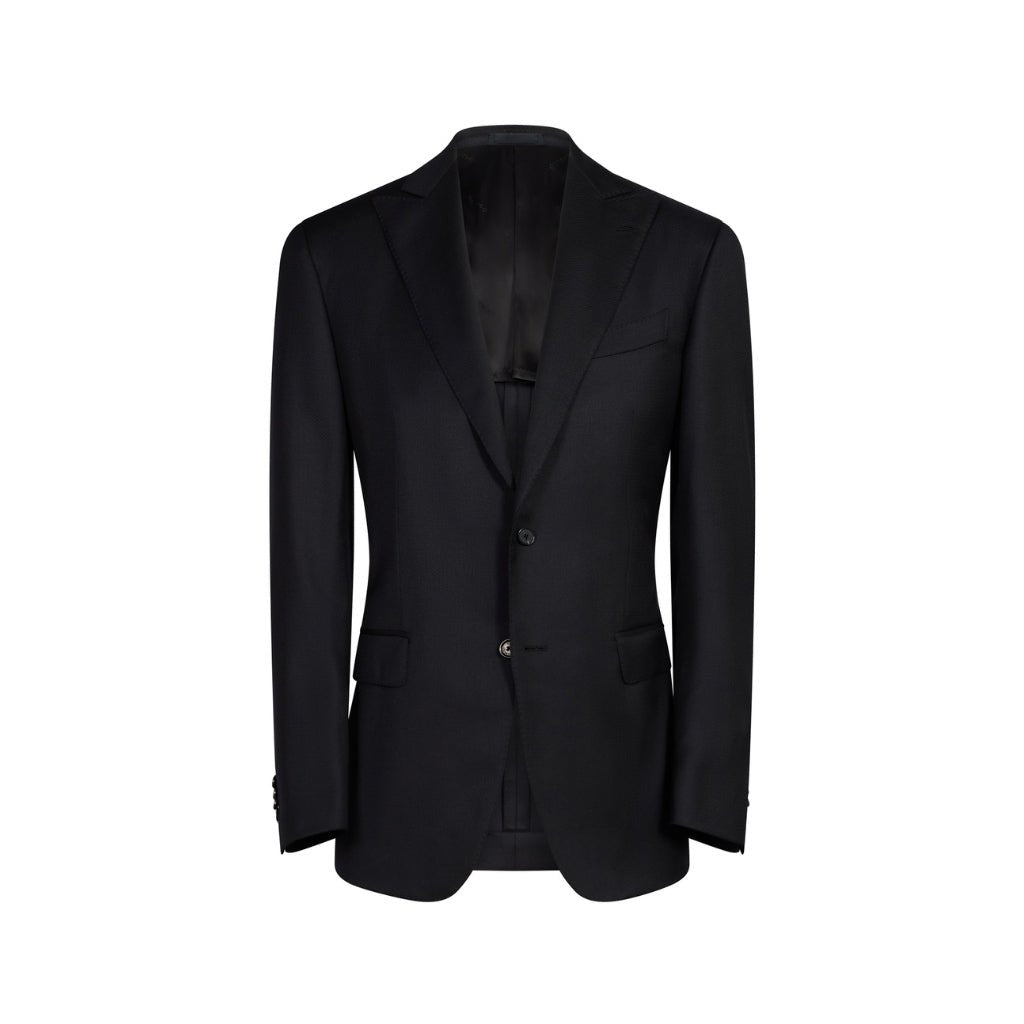 HENRY SARTORIAL X CARUSO Peak Lapel Blazer BLACK REG - Henry Bucks