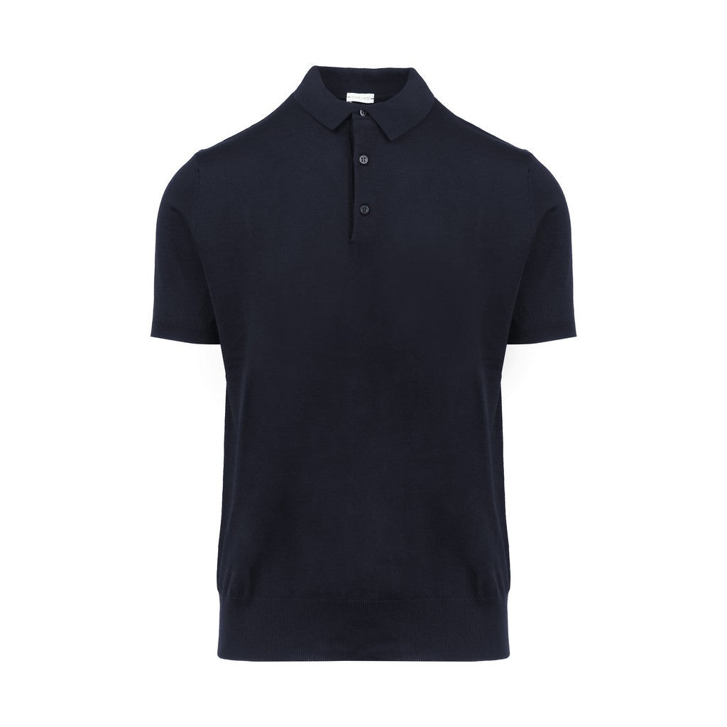 HENRY SARTORIAL X CARUSO Silk Cotton Polo NAVY - Henry Bucks
