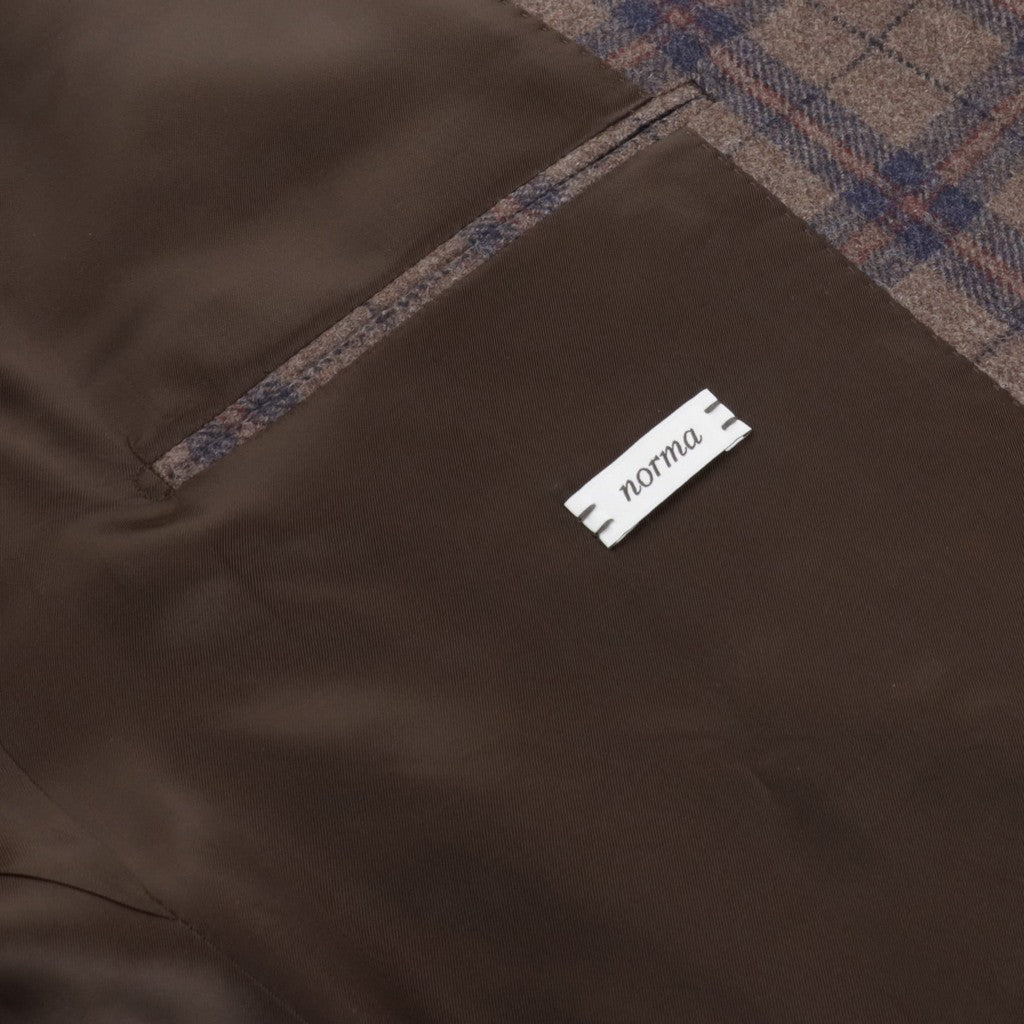 HENRY SARTORIAL x CARUSO Tartan Check Blazer NAVY - Henry Bucks