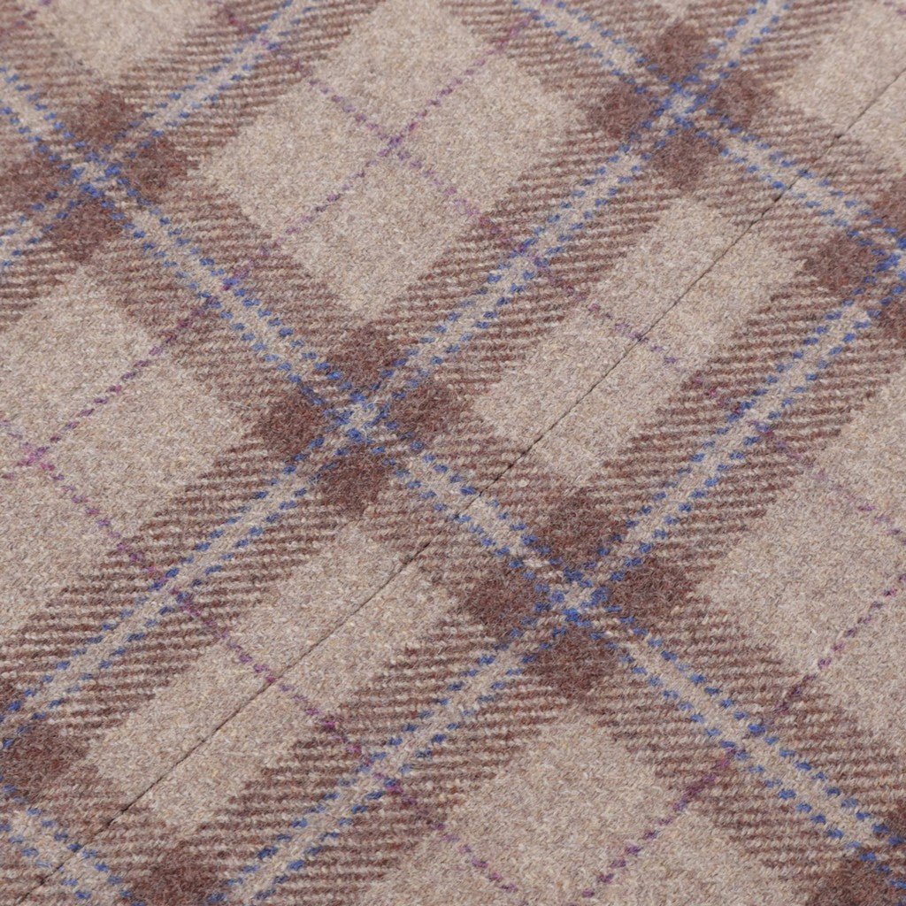 HENRY SARTORIAL x CARUSO Tartan Check Blazer TAUPE - Henry Bucks