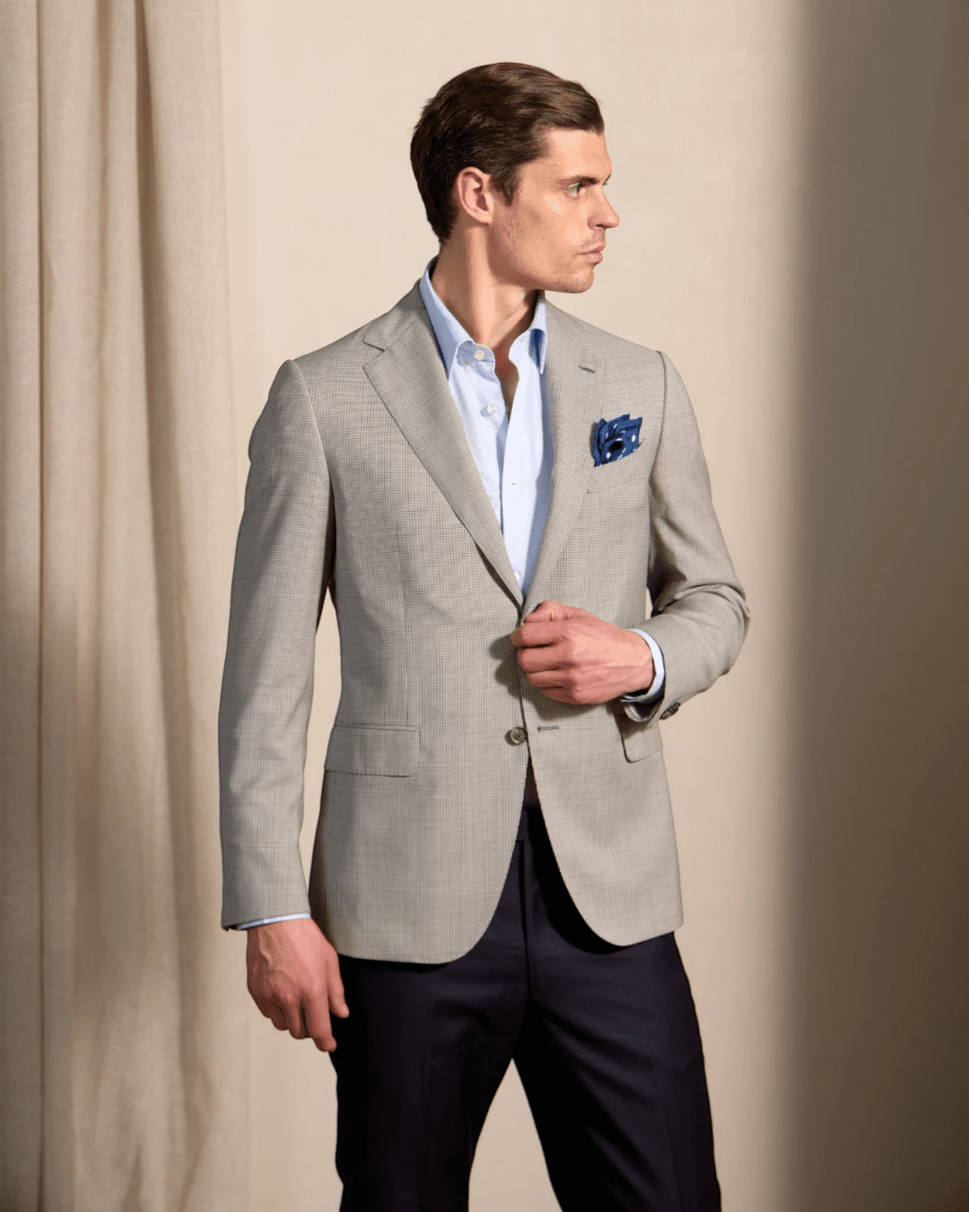HENRY SARTORIAL x CARUSO Wool Blazer CREAM REG - Henry Bucks