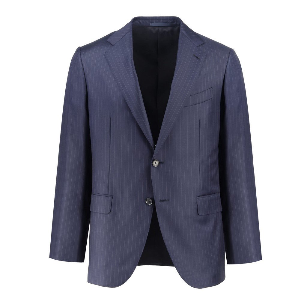 HENRY SARTORIAL x CARUSO Wool Pinstripe Suit NAVY REG - Henry Bucks
