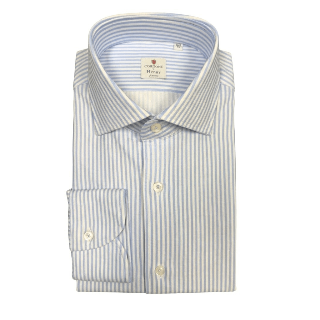HENRY SARTORIAL X CORDONE Business Shirt BLUE/WHITE - Henry Bucks