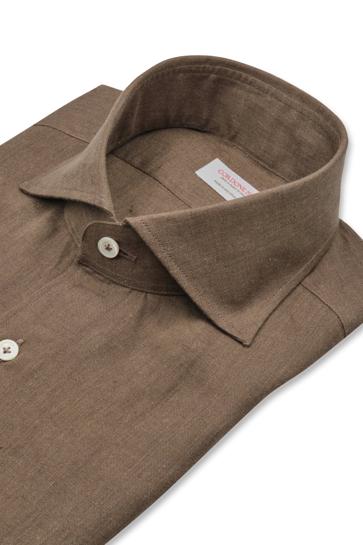 HENRY SARTORIAL X CORDONE Linen Casual Shirt CHOCOLATE - Henry Bucks
