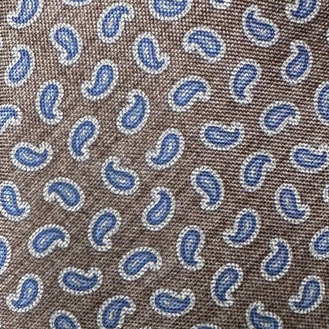 HENRY SARTORIAL X FLORENCE STYLE Panama Paisley Tie BROWN - Henry Bucks