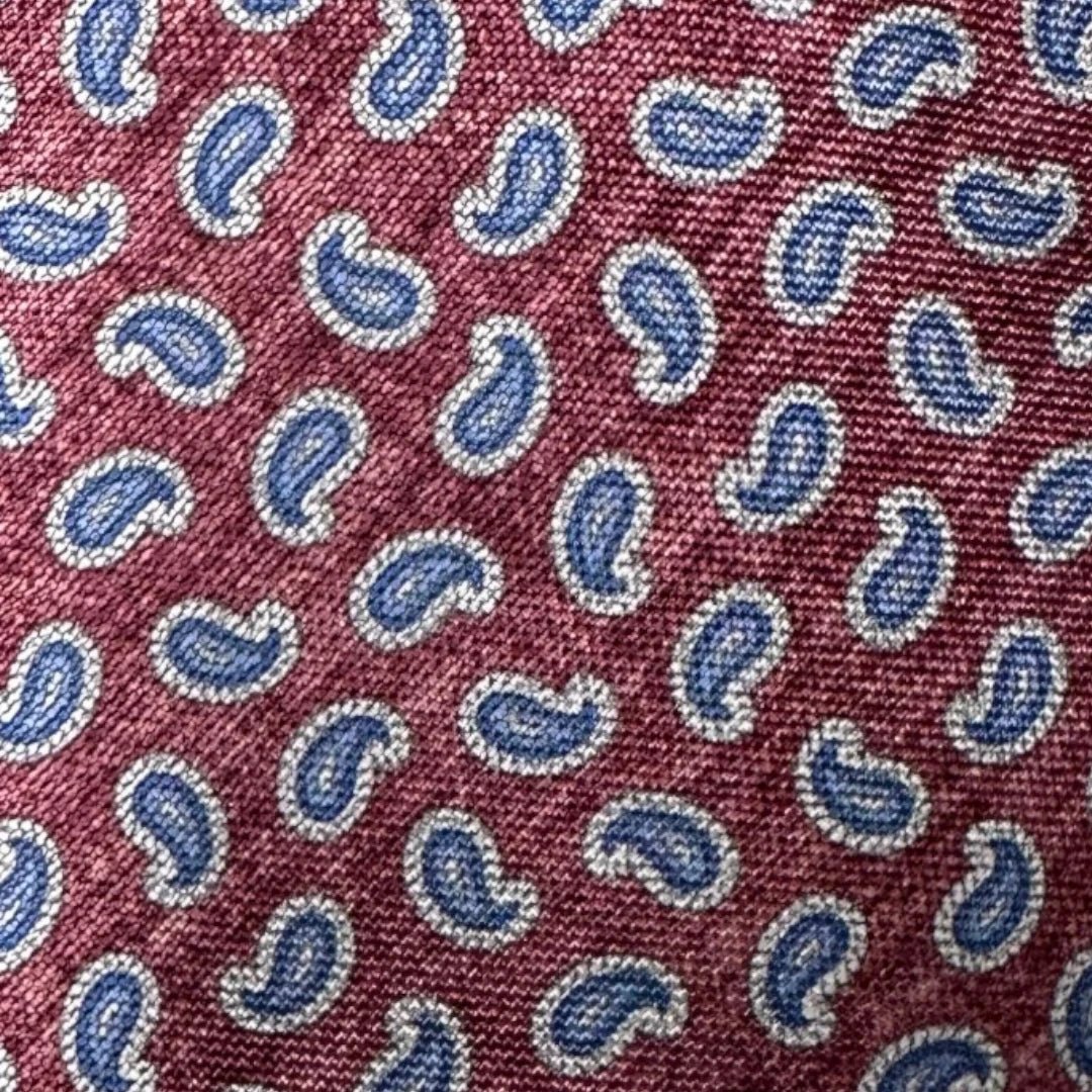 HENRY SARTORIAL X FLORENCE STYLE Panama Paisley Tie RED - Henry Bucks