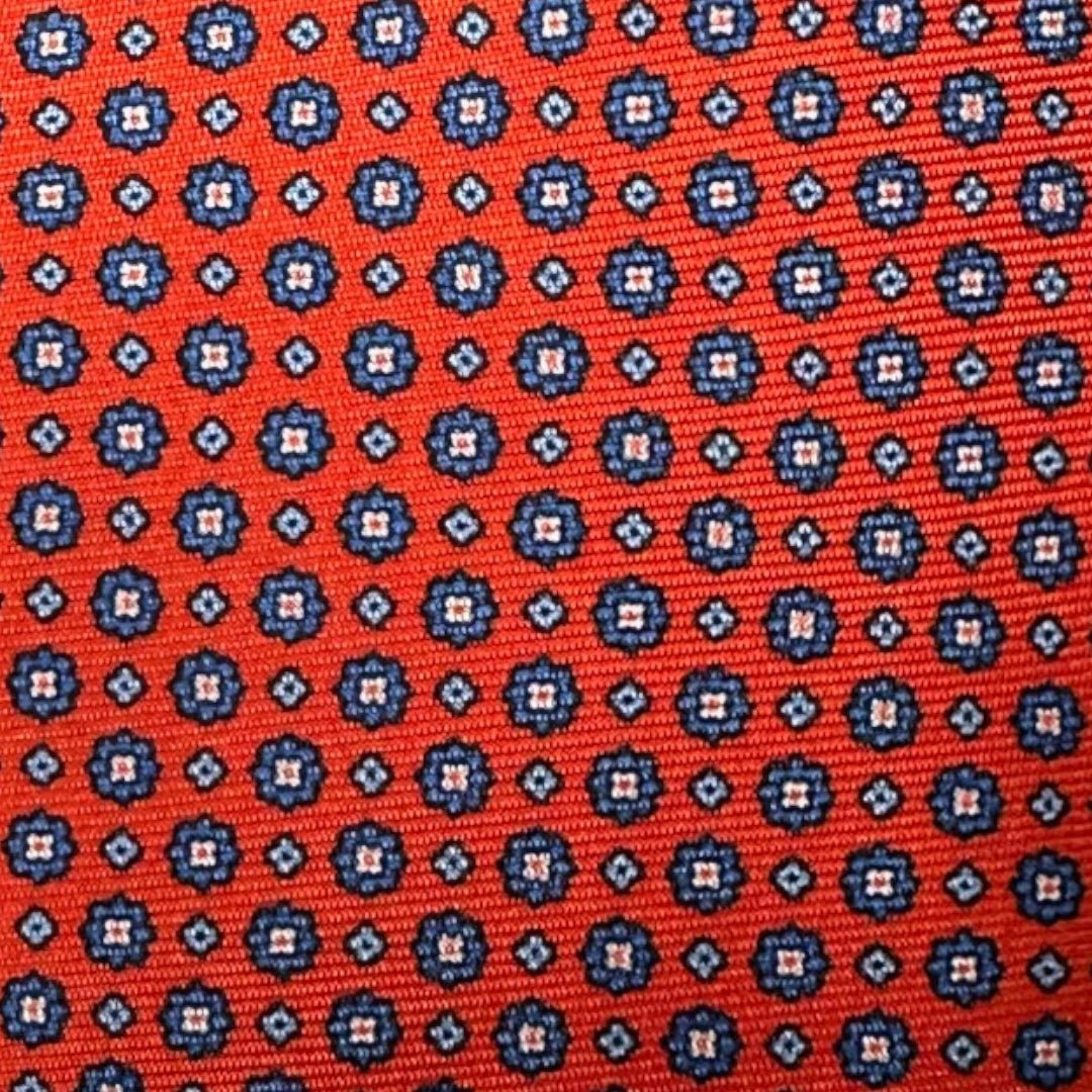 HENRY SARTORIAL X FLORENCE STYLE Twill Fantasia Print Tie RED - Henry Bucks
