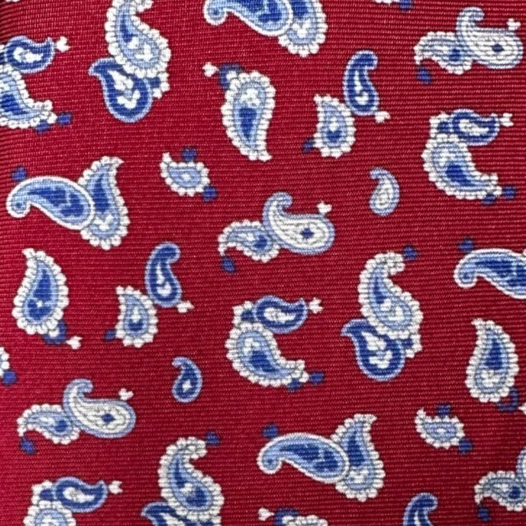 HENRY SARTORIAL X FLORENCE STYLE Twill Large Paisley Tie RED - Henry Bucks