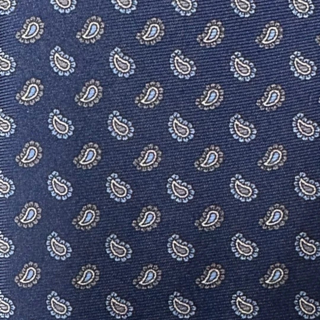 HENRY SARTORIAL X FLORENCE STYLE Twill Small Paisley Tie NAVY - Henry Bucks