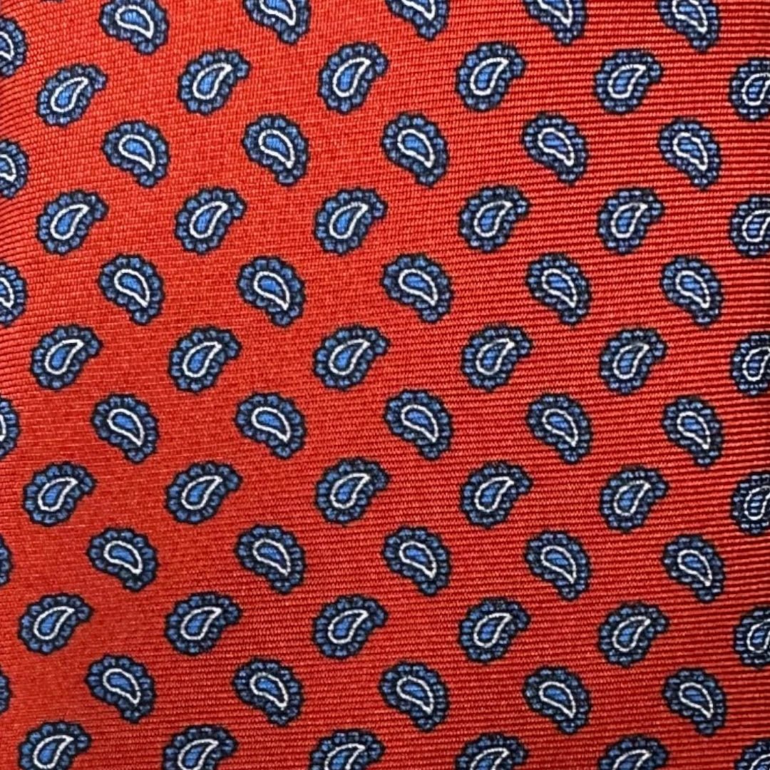 HENRY SARTORIAL X FLORENCE STYLE Twill Small Paisley Tie RED - Henry Bucks
