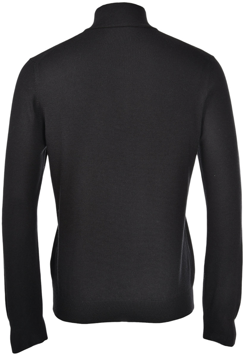 HENRY SARTORIAL X GRAN SASSO Wool Zip Knit BLACK (*Preorder) - Henry Bucks