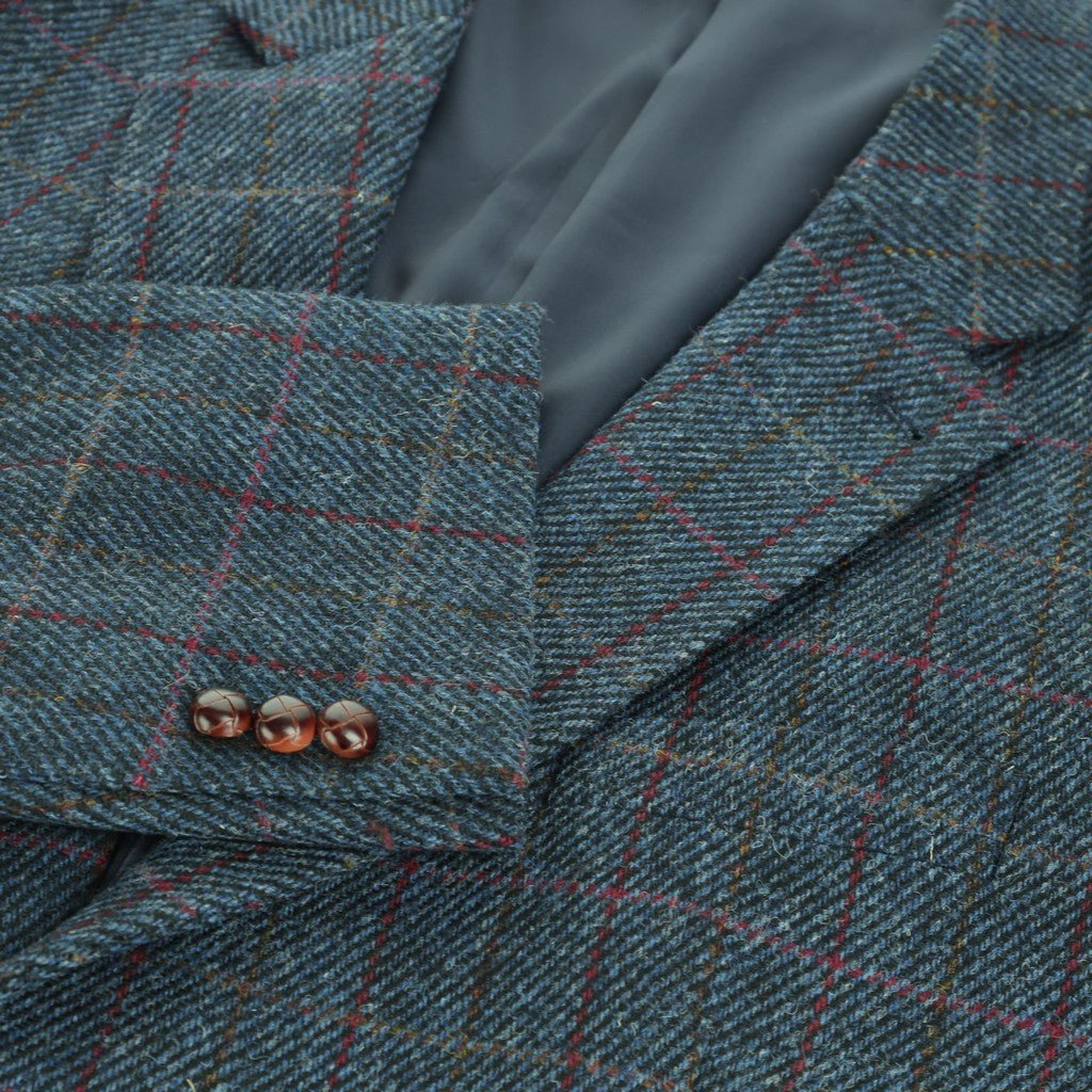 HENRY SARTORIAL X HARRIS TWEED Classic Blazer BLUE REG - Henry Bucks