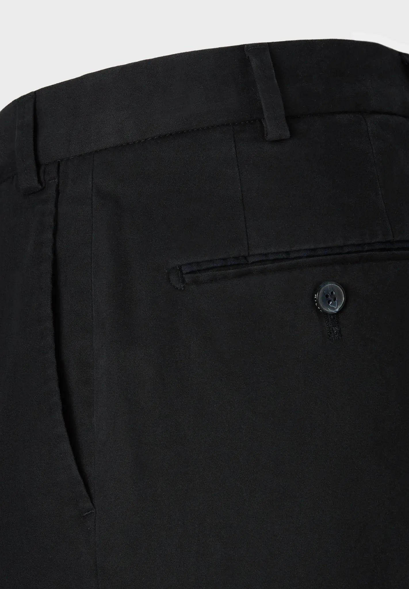 HENRY SARTORIAL X HILTL Peaker S Flat Front Business Chino BLACK - Henry Bucks